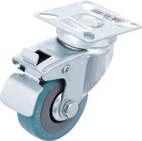 Lenkrolle mit Bremse | Gummi | mit Anschraubsockel |...