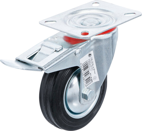 Lenkrolle mit Bremse | mit Anschraubsockel | Ø 100 mm