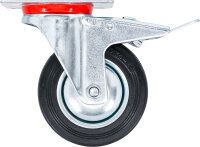 Lenkrolle mit Bremse | mit Anschraubsockel | Ø 100 mm