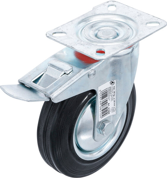 Lenkrolle mit Bremse | mit Anschraubsockel | Ø 125 mm