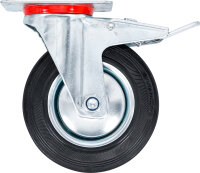 Lenkrolle mit Bremse | mit Anschraubsockel | Ø 125 mm