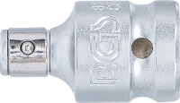 Bit-Adapter mit Haltekugel | Innenvierkant 12,5 mm (1/2") | Innensechskant 6,3 mm (1/4")