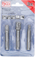 Adapter-Satz | SDS - Außenvierkant 6,3 mm (1/4"), 10 mm (3/8"), 12,5 mm (1/2") | 3-tlg.