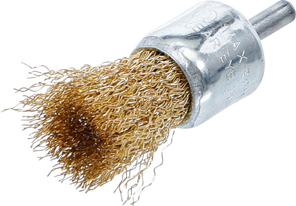 Pinsel-Drahtbürste | vermessingt | Ø 25 mm