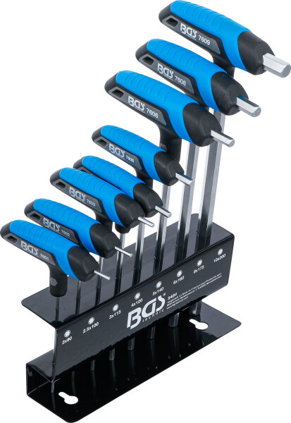 T-Griff-Schlüssel-Satz | Innensechskant 2 - 10 mm | 8-tlg.