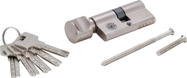 Sicherheits-Türzylinder | mit Drehknauf | 70 mm