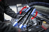 COB-LED-Motorhauben-Leuchte mit Akku & Expanderhalterung | 2 COB-LED Arbeits-Handleuchten