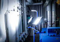 Duo-SMD-LED-Arbeits-Strahler | mit Stativ | 2 x 70 W