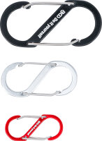 Karabinerhaken-Sortiment mit Doppelöffnung | Aluminium | 3-tlg.