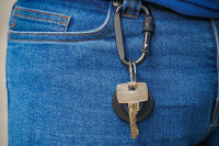 Karabinerhaken | D-Form | mit Schraubsicherung