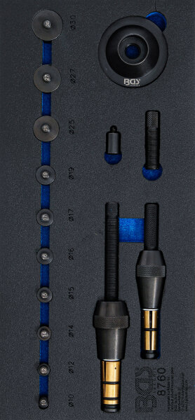 Werkstattwageneinlage 1/3 | Kupplungs-Zentrierwerkzeug-Satz | 17 tlg.