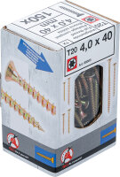 Mehrzweckschrauben | T-Profil (für Torx) T20 | 4,0 x 40 mm | 150 Stück