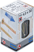Mehrzweckschrauben | T-Profil (für Torx) T20 | 4,0 x 50 mm | 120 Stück