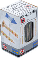 Mehrzweckschrauben | T-Profil (für Torx) T20 | 4,0 x 60 mm | 110 Stück