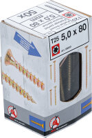 Mehrzweckschrauben | T-Profil (für Torx) T25 | 5,0 x 80 mm | 50 Stück