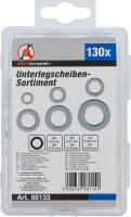 Unterlegscheiben-Sortiment | Ø 4 - 12 mm (Innendurchmesser) | 130-tlg.