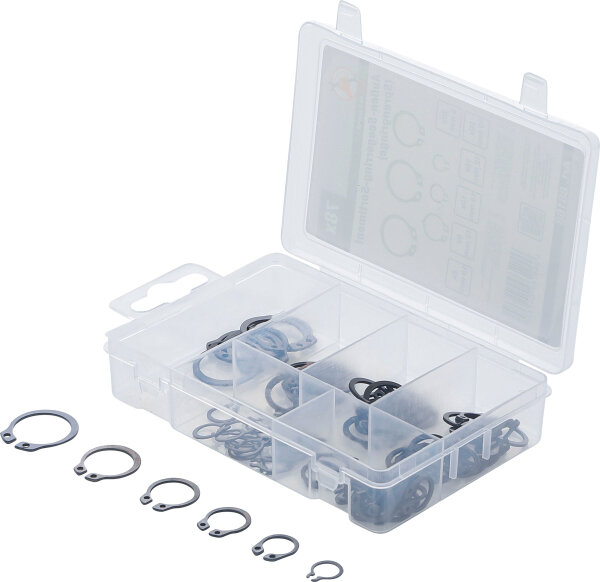 Außen-Seegerring-Sortiment (Sprengringe) | Ø 8 - 19 mm | 78-tlg.