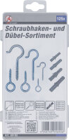 Schraubhaken- und Dübel-Sortiment | 125-tlg.