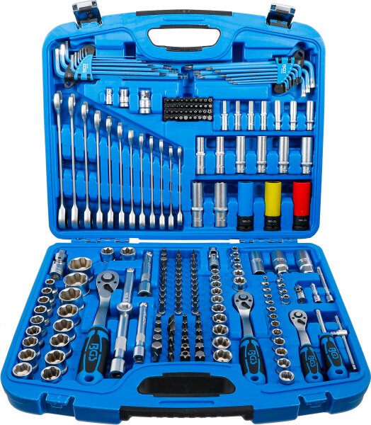 Steckschlüssel-Satz Wellenprofil | Antrieb 6,3 mm (1/4") / 10 mm (3/8") / 12,5 mm (1/2") | 218-tlg.