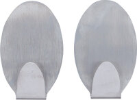 Edelstahl-Klebehaken | 45 x 70 mm | 1,5 kg | 2-tlg.