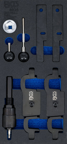 Werkstattwageneinlage 1/3: Motoreinstellwerkzeuge | für Porsche Panamera, Cayenne V8 | 8-tlg.