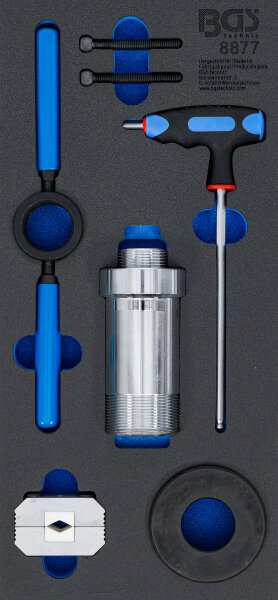 Stoßdämpfer-Werkzeug-Satz | für Stoßdämpfer mit Zuganschlagsfeder | 8-tlg.