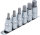 Bit-Einsatz-Satz | Antrieb Innenvierkant 12,5 mm (1/2") | Innensechskant 6 - 14 mm | 6-tlg.