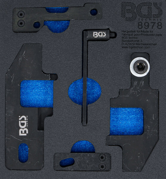Werkstattwageneinlage 1/6: Motor-Einstellwerkzeug-Satz | für PSA, Toyota 1.0, 1.2 VTi