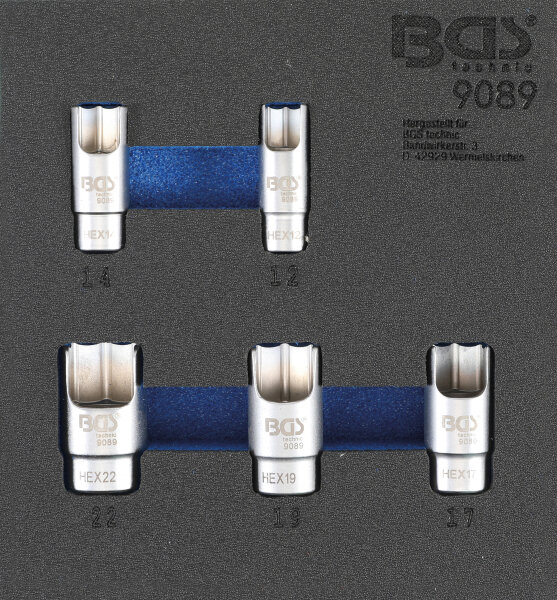 Werkstattwageneinlage 1/6: Spezial-Einsätze für Winkel-Rohrverbinder | 5-tlg.