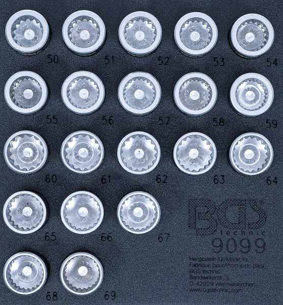 Werkstattwageneinlage 1/6: Felgenschloss-Werkzeugsatz für Porsche und VW Touareg | 20-tlg.