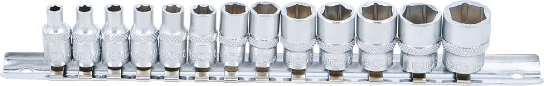 Steckschlüssel-Einsatz-Satz, Sechskant | Antrieb Innenvierkant 6,3 mm (1/4") | SW 4 - 14 mm | 13-tlg.