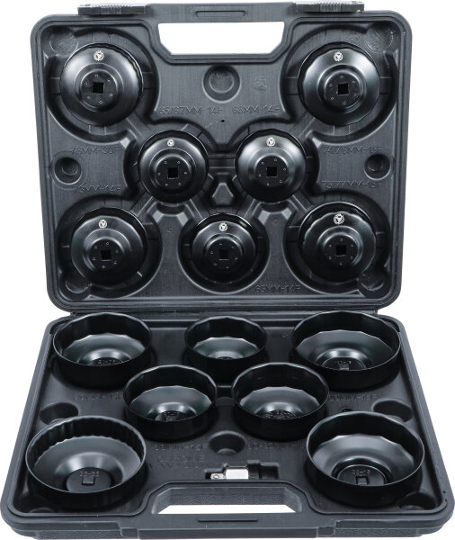 Ölfilterschlüssel-Satz | Antrieb Innenvierkant 10 mm (3/8") | 14-tlg.