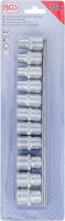 Steckschlüssel-Einsatz-Satz, Sechskant | Antrieb Innenvierkant 12,5 mm (1/2") | SW 10 - 21 mm | 11-tlg.
