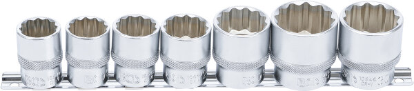 Steckschlüssel-Einsatz-Satz, Zwölfkant | Antrieb Innenvierkant 12,5 mm (1/2") | SW 20 - 32 mm | 7-tlg.