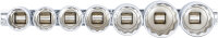 Steckschlüssel-Einsatz-Satz, Zwölfkant | Antrieb Innenvierkant 12,5 mm (1/2") | SW 20 - 32 mm | 7-tlg.