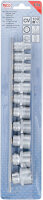 Steckschlüssel-Einsatz-Satz, Zwölfkant | Antrieb Innenvierkant 10 mm (3/8") | Zollgrößen | 11-tlg.