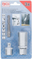 Multi-Einsatz mit Adapter-Satz | 10 mm (3/8") | SW 9 - 21 mm | 3-tlg.