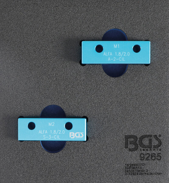 Werkstattwageneinlage 1/6: Nockenwellen-Arretierwerkzeug-Satz | für Alfa Romeo 1.8l / 2.0l 16V