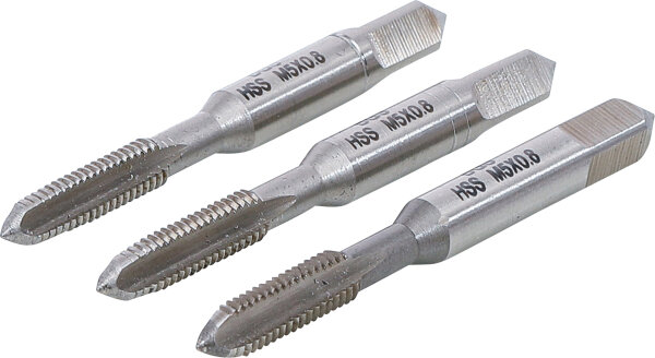 Gewindebohrer-Satz | Vor-, Mittel- und Fertigschneider | HSS-G | M5 x 0,8 | 3-tlg.