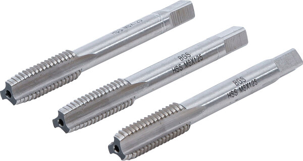 Gewindebohrer-Satz | Vor-, Mittel- und Fertigschneider | HSS-G | M8 x 1,25 | 3-tlg.