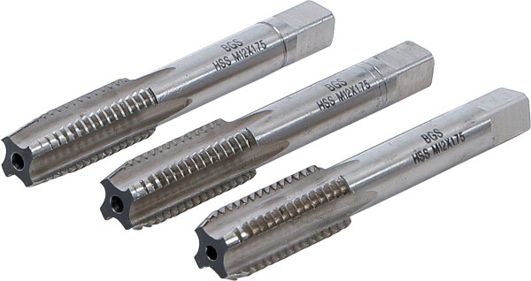 Gewindebohrer-Satz | Vor-, Mittel- und Fertigschneider | HSS-G | M12 x 1,75 | 3-tlg.