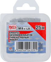 Ersatz-Gewindeeinsätze | M9 x 1,25 | 25-tlg.