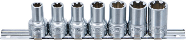 Steckschlüssel-Einsatz-Satz T-Profil Plus (für Torx Plus) | Antrieb Innenvierkant 10 mm (3/8") | SW 10EP - 20EP | 7-tlg.