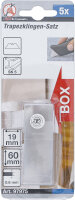 Trapezklingen-Satz | 0,6 x 19 mm | 5-tlg.