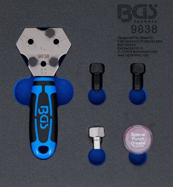 Werkstattwageneinlage 1/6: Bördelgerät | DIN 4,75 / 5 / 6 mm