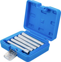 Steckschlüssel-Einsatz-Satz, Sechskant, extra tief | Antrieb Innenvierkant 10 mm (3/8") | SW 8 - 14 mm | 5-tlg.