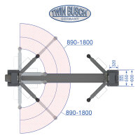 2 Säulen Hebebühne 5.0 t - elektromagnetisch - HEAVY LINE - GREY-Line
