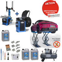 2 Meter Scherenlift Unterflur Werkstatt Set Basic