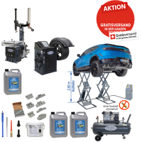 2 Meter Scherenlift Überflur Werkstatt Set Basic