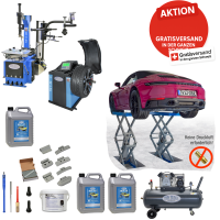 2 Meter Scherenlift Unterflur Werkstatt Set Pro